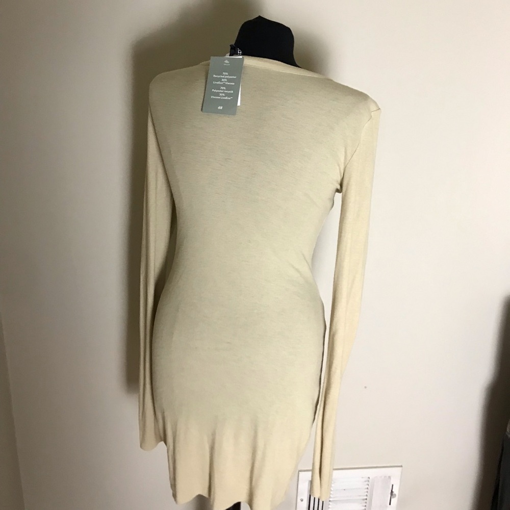 H&M Cream Long Sleeve Knit Dress NWT - Picture 3 of 4